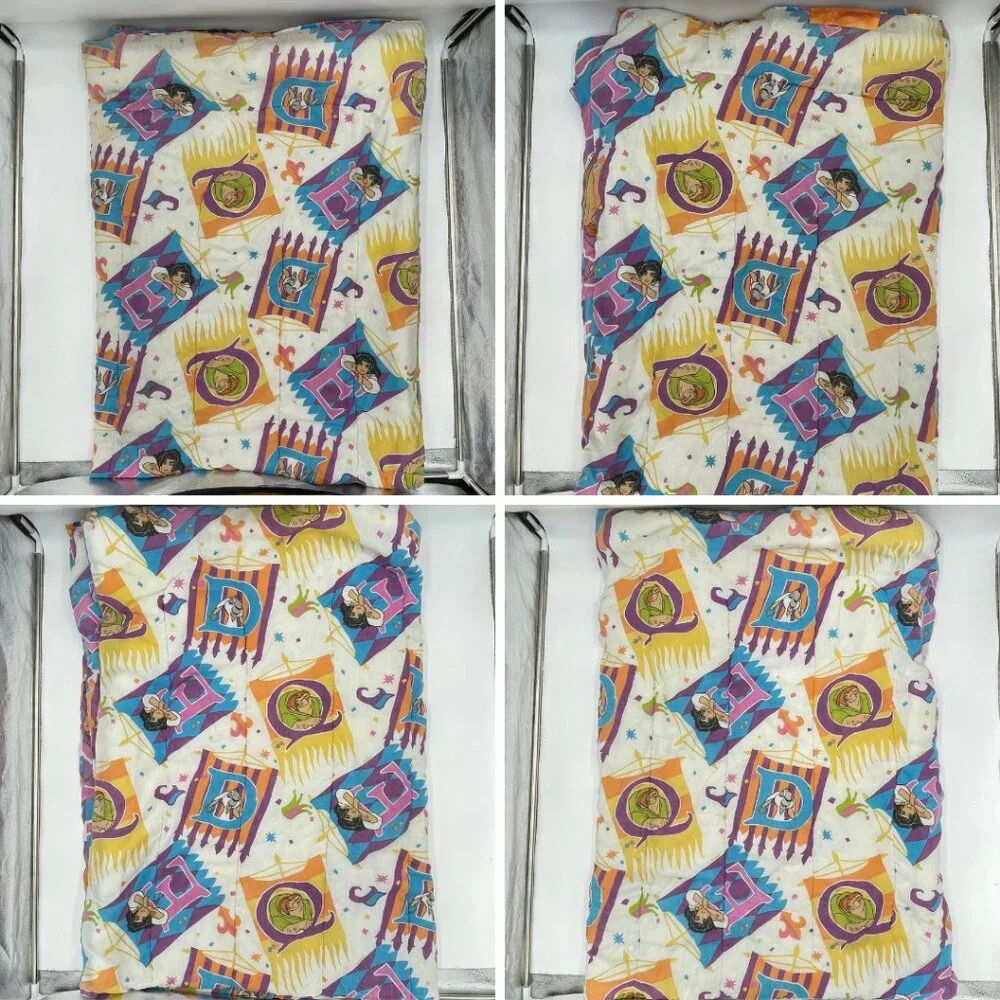 Vintage Disney‎ Hunchback Of Notre Dame Comforter FLAWS Esmeralda Quasimodo 90s